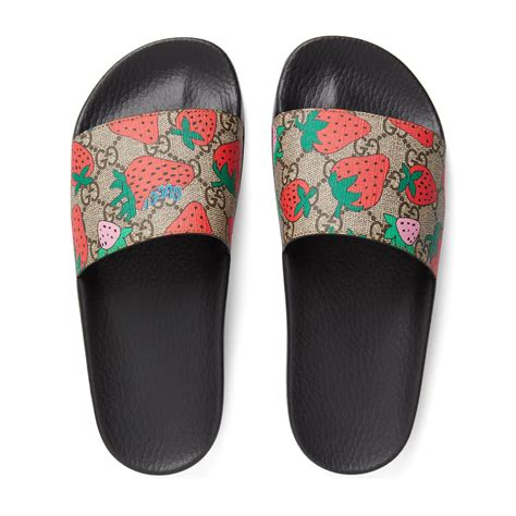 gucci strawberry slides